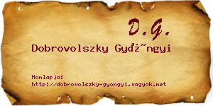 Dobrovolszky Gyöngyi névjegykártya